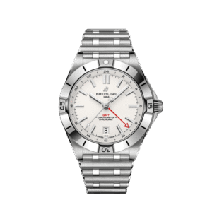 Breitling Chronomat Automatique GMT 40 en acier inoxydable blanc A32398101A1A1