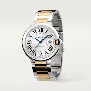 Ballon Bleu de Cartier Replique Montre 42 mm Mouvement m??canique avec acier en or jaune sinueux automatique