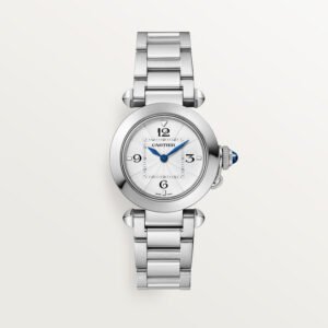 Pacha de Cartier Replique Montre 30 mm Mouvement en acier en acier en métal et sangles en cuir interchangeables