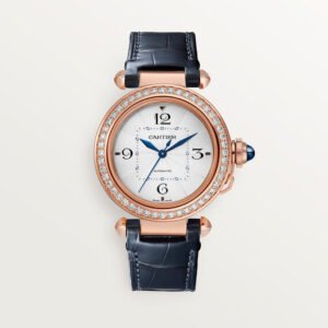 Pacha de Cartier Replique Montre 35 mm Mouvement automatique Diamants en or rose 2 sangles en cuir interchangeables