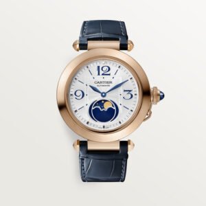 Pacha de Cartier Replique Montre 41 mm Mouvement automatique Sangle en cuir interchangeable en or rose