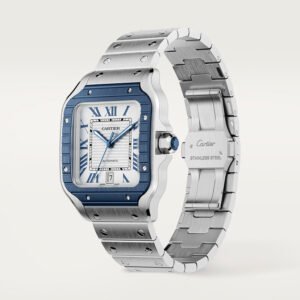 Santos de Cartier Replique Montre Large Modèle Mouvement automatique Mouvement PVD PVD Métals et sangles en caoutchouc interchangeables