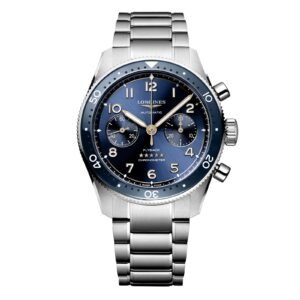 Longines Spirit Flyback 42 mm en acier inoxydable bleu Sunray Dial L38214936